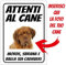 Cartello Attenti al Cane Personalizzato 18x25cm, Made in Italy - Attenti al Cane Targhetta Personalizzabile con Foto, Cartello in Forex Rigido 3mm - Protezione al Raggi UV e Colori Vividi - Morde