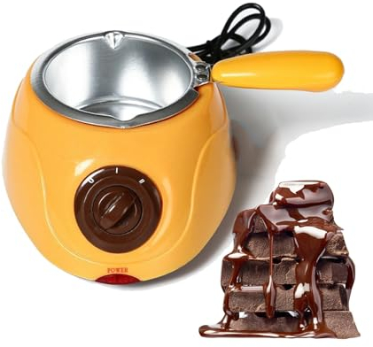 Chocolate Melting Pot, Electric Chocolate Melter Warmer Fondue Fountain Melting Pot Kit For Melting Chocolate, Candy, Milk, Butter, Cheese (Color : Yellow, Size : Chocolate Furnace)