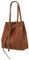 SH Leder ® Damen Echt Rindleder Shopper mit schleife und Innentasche in vielen Farben Schultertasche Henkeltasche 29x33cm Sandra G535 (Cognac)