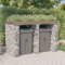 prissent Mur Gabions Poubelle 192 x 91 x 120 cm Fer Galvanisé Gabion Mur pour poubelle Gabion pour poubelles Cage Parfait pour décorer les jardins et les terrasses