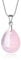 COAI 925 Sterling Silver Necklace Teardrop Pendant Crystal Necklace for Women, Rose Quartz Necklace