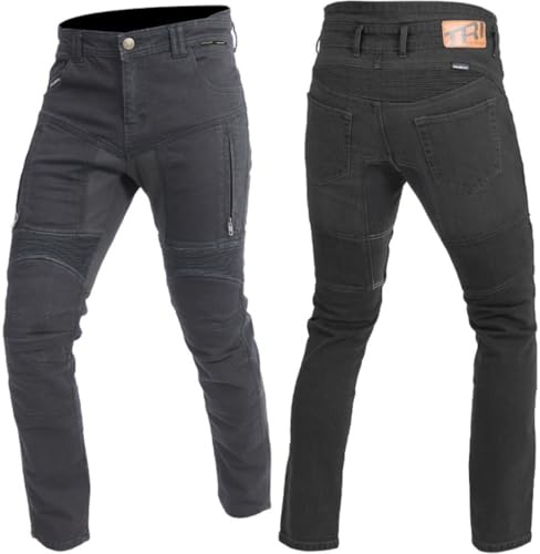 Trilobite Parado Black Monolayer Slim Motorrad Jeans, schwarz, 36/30