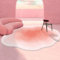 HFSAZJ Tapis moderne en peluche de forme irrégulière pour salon, tapis antidérapant en forme de nuages mignons, lavable, tapis contemporain abstrait minimaliste pour salon, entrée (rose)