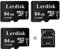 Lerdisk 3-Pack Micro SD Card 64GB U3 V30 A1 Class 10 | 4K Video for Drones, Dash Cams & Android Devices | IP65 Waterproof (64GBX3)