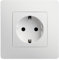 DEBFLEX - Caly - Toma de Corriente 2P+T Schuko - Toma de Pared tipo F -Plástico + Soporte Metálico - Instalación Empotrada - Blanco - 74.5 x 74.5 x 39.5 mm