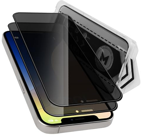 MONASAY [2 Pack for iPhone XS MAX Privacy Glass Screen Protector [Easy Installation] Matte anti-peep tempered screen Film Case Friendly
