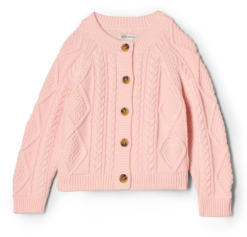 Amazon Essentials x Sofia Grainge Cardigan da Pescatore Unisex Bambini e Ragazzi, Rosa Chiaro, 4 Anni