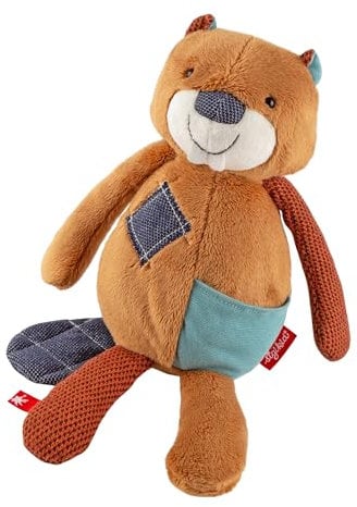 Sigikid Kuscheltier Biber Patchwork Sweety für Babys und Kinder Unisex