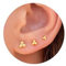 Halora Ohrringe Stecker Klein Set Damen Goldene Herz Für Mehrere Ohrlöcher Trio Sphere Earrings for Women