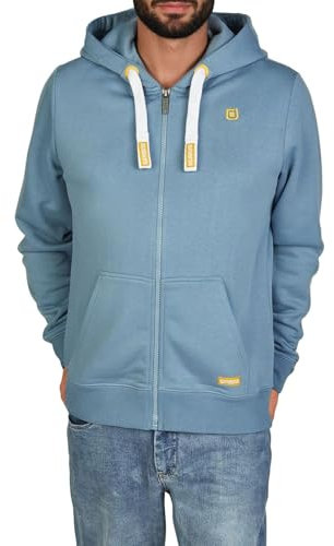 riverso Sweatjacke Herren mit Kapuze Reißverschluss Regular Fit RIVNoah Kapuzenjacke Hoodie Kapuzenpullover Blau 4XL, Größe:4XL, Farbe:Morning Fog Blue