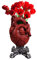 LetCart Anatomische Herz Vase, gotische anatomische Herz-Vase, Moderne Heimdeko, Harz-Herz-Blumenvasen, Moderne Büro, Heim,Schlafzimmer, Desktop-Ornamente (Rot)