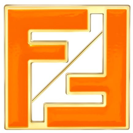 Orange Buchstabe F Brosche,CC Brosche,Gold Brosche,Damen CC Brosche,Perle Brosche,Modern Brosche,Große Broschen für Kleidung Brief Brosche,Dupes,Ideal Geschenk für Frauen, ideal für Weihnachten