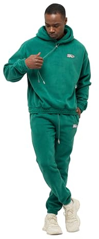 TOMBARRON Herren Fleece Trainingsanzug mit Patch