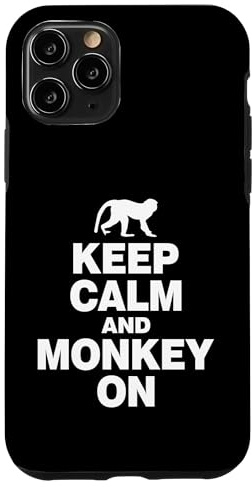 Hülle für iPhone 11 Pro Bleib ruhig und Monkey on Monkey