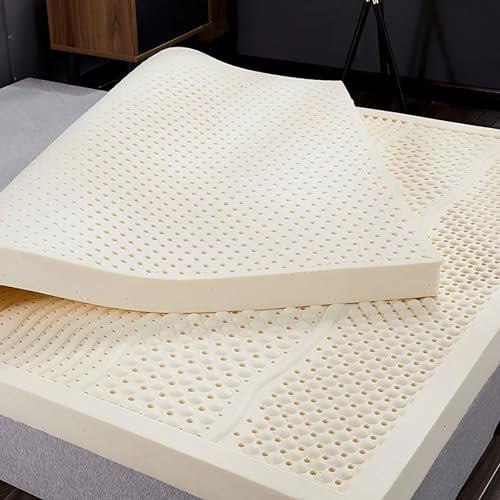 KUGGKKTP Matratze aus 100% Naturlatex, Kingsize, 120 x 200 cm, inkl. Bezug, Einzel-/Doppel-/Hotel-/Familien-Matratze, Queensize-Matratze, Twin-/Full-Matratze, Dicke 1/2/3/4 Zoll