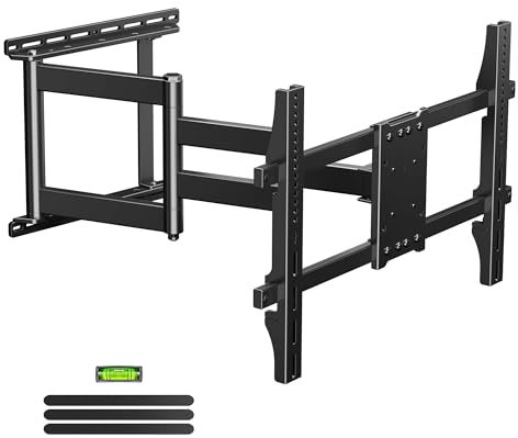XINLEI Full Motion TV Wall Mount for Most 32-75” Flat Curved TVs, Wall Mount Bracket with Dual Articulating Arms, Tilt, Level, Max VESA 600×400mm, Holds up to 45kg MA1076M