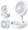 gaiatop Portable Rechargeable Desk Fan, 6000mAh Battery Foldable Table Fan for Bedroom Office with LED Night Light, Camping Travel Essentials, Cream
