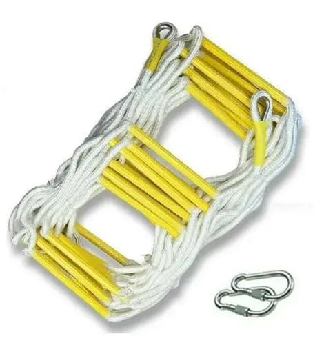 Ayztantine Strickleiter Feuerleiter, zusammenklappbar, Notfall-Feuerleiter, Rettungsseilleiter(10 Meters)