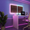 Panneaux muraux acoustiques LED avec lueur RVB pour Echo Control | Panneaux insonorisants avec rétroéclairage d'ambiance | Traitement sonore élégant | Type : [2 PULSAR - Séparément | Noix