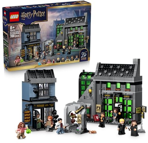 LEGO Harry Potter Zaubererläden in der Winkelgasse Spielzeug - Miniatur Modellbau mit 8 Minifiguren & sammelbarem Patronus - Kinderzimmer Deko - Geschenk für Mädchen, Jungen & Fans ab 8 Jahren - 76471