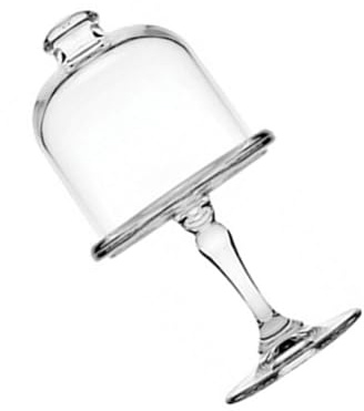 Geavonyg Alzata per Torta in Vetro Trasparente con Base Cupcake Dessert Dolci Vassoio Esposizione E Copertura A Cupola Panetteria Eventi Alzata Torta in Vetro con Copertura A Cupola