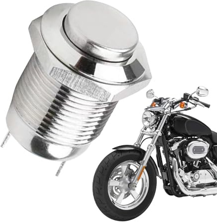 Pequeño Botón Pulsador - Disparador Auto-Reiniciable De 12mm - Botón Electrónico Industrial Metálico - Para Hogar Electrónica Taller Equipo Máquina Exterior Automotriz