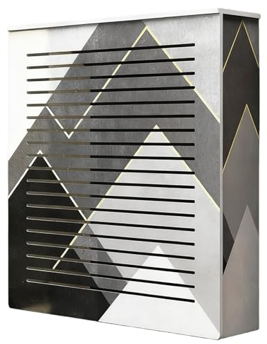Heizungsverkleidung, Heizkörperabdeckung, Verkleidung Heizung, Verdeckter Schrank aus PVC-Holz-Kunststoff-Rohr mit Ablagefach, Wasserdicht, Leicht zu Reinigen(60x70x20cm/23x27x8in)