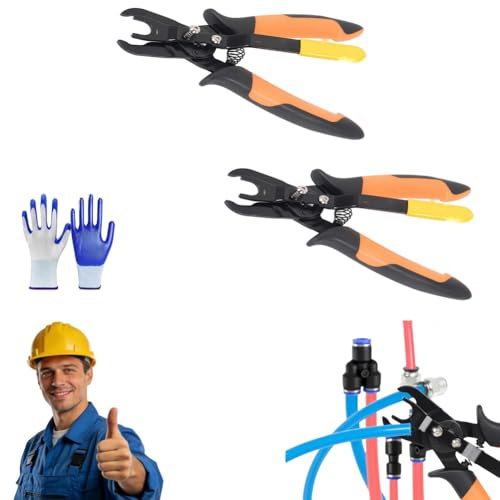 Air Hose Connector Removal Tool, 2026 New Push to Connect Disconnect Tong Tool Fittings 1/4”, 5/16”, Quick Release Tongs for Removing Push-Fit Pneumatic, Automotive
