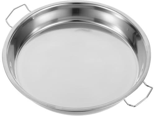 Mikikit Dampfgarer für Kalte Nudeln 28cm aus Edelstahl mit Griff und Magnetplatte Serviertablett für Küche und Speisen