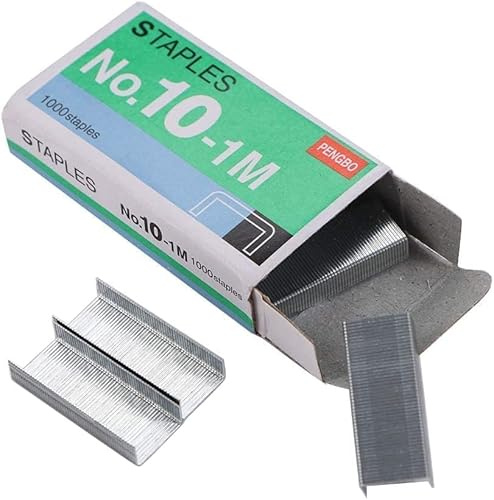 1000 Stück/Los, silberfarbene Heftklammern, Mini-Metallklammern, Nr. 10–1M, Schreibwaren, Nr. 10, Heftklammern, Büro-Bindungsbedarf, Studenten, Schreibwaren, Schulbedarf, Desktop-Hefter, manuelle