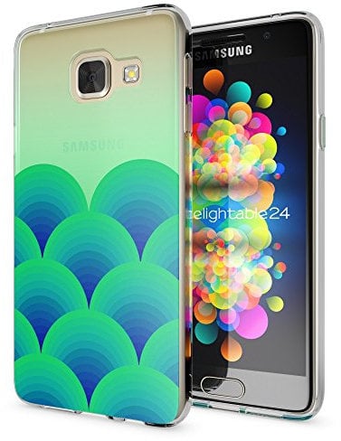 NALIA Handyhülle kompatibel mit Samsung Galaxy A3 2017, Ultra-Slim Silikon Motiv Case Cover Hülle Dünn Durchsichtig Etui Handy-Tasche Backcover Transparent Bumper, Designs:Green Forest