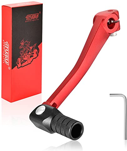 RUTU Gear Shifter for Dirt Pit Bike, Red-Black | CNC, Folding, Unbrakable, Replacement for CRF50 XR50
