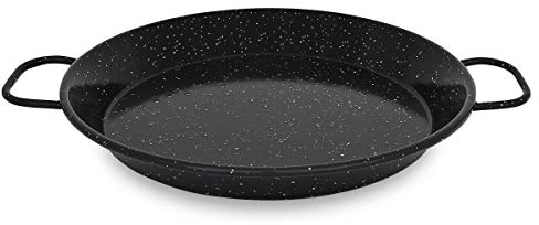 Menax - Paellera - Acero Esmaltado Vitrificado - 55 cm - Hecho en España