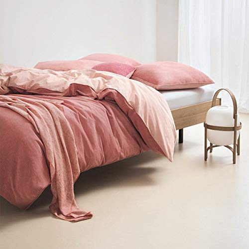 Marc O Polo Bettwäsche Washed Chambray Coral pink 1 Bettbezug 200 x 220 cm + 2 Kissenbezüge 80 x 80 cm