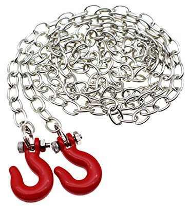 Senmubery 1:10 RC Kriecher Zubehhr Abschlepp Kette Mit Anhhnger Haken FüR Axial SCX10 90046 CC01 D90 D110 TF2 RC Kletter Wagen