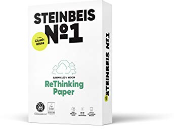 Steinbeis Nr. 1 ClassicWhite, Reprografisches Papier, 100% recycelt, natürliche Farbe, 80 g, A3, blauer Engel, 500 Blatt