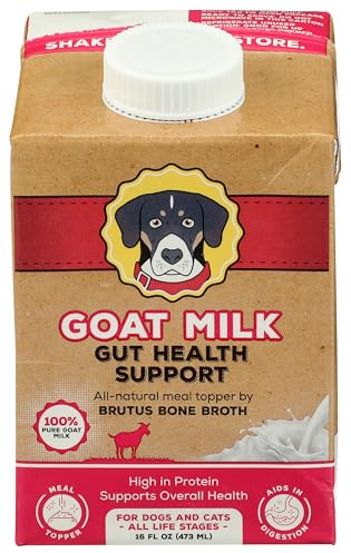 Brutus Broth Goat Milk Gut Health Support Dog and Cat Food Topper, 16 FZ