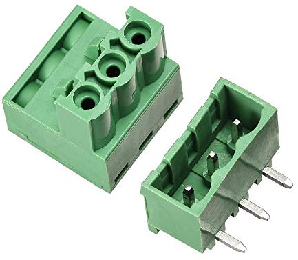 sourcing map 5STK 3 Poliger 5,08 mm Abstand rechtwinklige Leiter Platten Schraube Anschlussblock