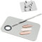 MEETOZ 2pcs Stainless Steel Cosmetic Makeup Palette, Upgrad Stainless Steel Metal Makeup Palette with Spatula Artist Tool for Mixing Foundation Nail-Art (A)