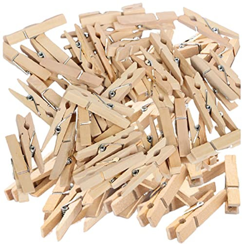 Mini Clip in Legno Natura Mollette da Bucato in Legno Fotoclip Segnaposto Mini Mollette da Bucato Mollettine per Foto Piccole Clip di Legno Clip per Appendere le Foto per Artigianato Matrimoni Event