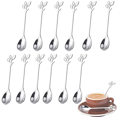 Cuillère à Café / 12 Pièces Mini Cuillère à Café/Cuillères à dessert Pour Café, thé, pudding/Acier Inoxydable/Argent