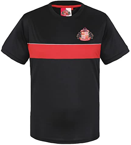 Sunderland AFC Official Gift Boys Poly T-Shirt Black 2-3 Years