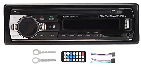 ciciglow Car Stereo Radio Player, Bluetooth Car Stereo, Dual Connection, AI Voice Control, USB/CD Car Radio, 4x60W, 7 Color Button Lighting