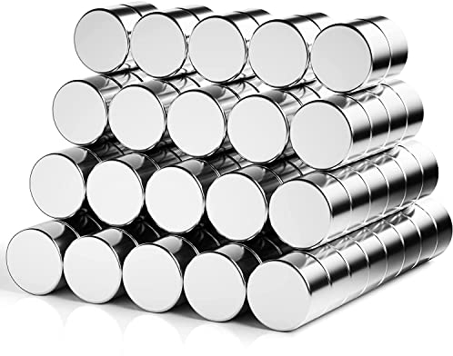 100 Pack Small Magnets (5mm x 3mm) - Round Flat Magnetic Pieces for Fridge, Whiteboard, Crafts, Kitchen, Cabinet, DIY, Tools, Photos, Postcard