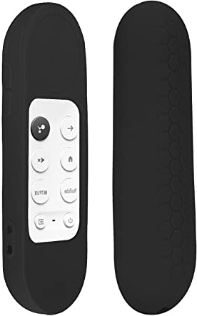 Geekria Custodia Chromecast compatibile con Google TV HD 2022 – Silicona leggera antiscivolo per Google TV 4K 2020 con laccetto (Nero)
