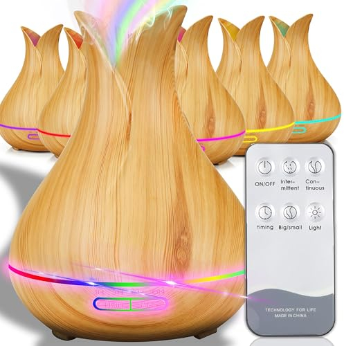 Retoo Humidificateur Ultrasonique avec télécommande, d'arôme humidificateur à brume fraîche pour chambre bébé chambre d'enfant, humidificateur d'air avec veilleuse pour huiles essentielles