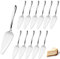 Cake Server in Acciaio Inox, 12 Pezzi Paletta Torta Server per Torta, Coltello da Torta Server per Dolci Seghettato in Acciaio Inox per Cucina Feste Quotidiane Matrimoni