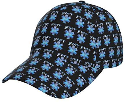 FJAUOQ Athletic Baseball Cap Vintage EMT Sanitäter Snapback Baseballmütze Schwarz, Siehe Abbildung, One size