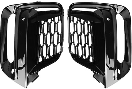 SUKORI Nebelscheinwerfer-Kühlergrill-Abdeckung für BMW X3 G01 X4 G02 2018 2019 2020 2021,Auto Vorne Nebel Licht Lampe Abdeckung Grill Stoßstange Grille Ersatz,A-Black