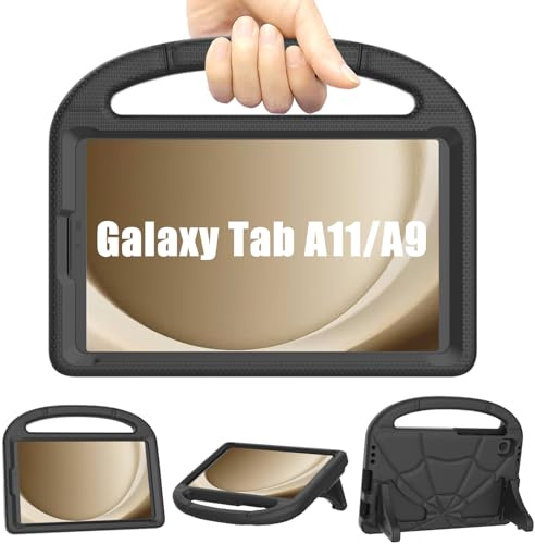 Patamiyar Funda Infantil para Samsung Galaxy Tab A9 8,7 2023, Ligera Prueba Golpes Tablet con Asa Soporte para Galaxy Tab A9 (SM-X110/X115/X117) & Tab A7 Lite - Nero